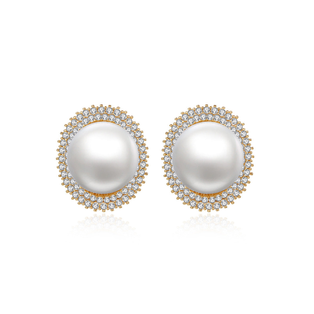 Pearl Cubic Zirconia Earrings E6561