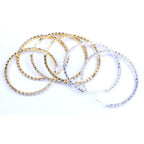 7CM Rhinestone Hoop Earrings E6729