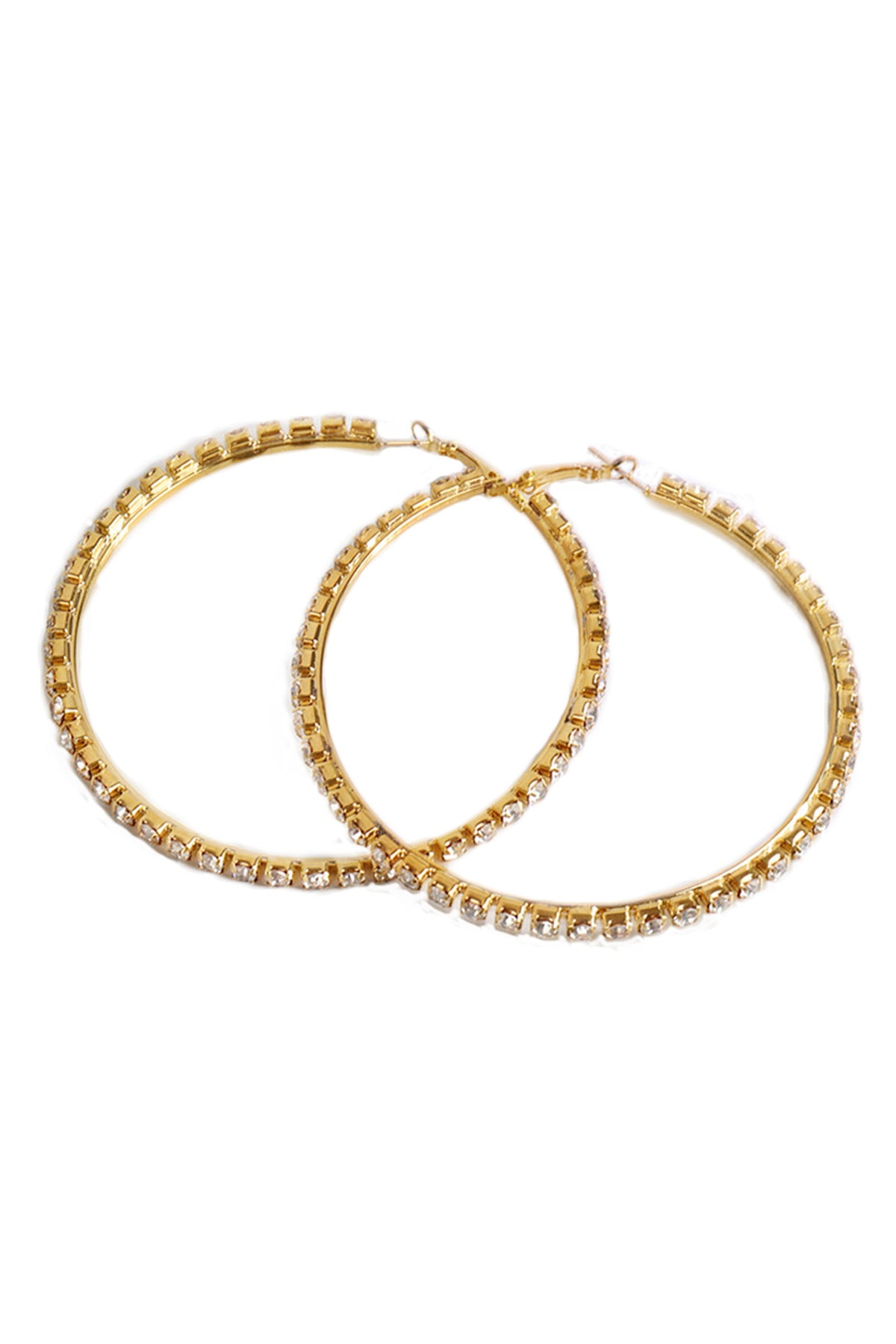 7CM Rhinestone Hoop Earrings E6729