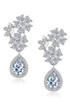 Snowflake Cubic Zirconia Teardrop Earrings E6741