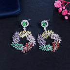 Wreath Cubic Zirconia Earrings E6747