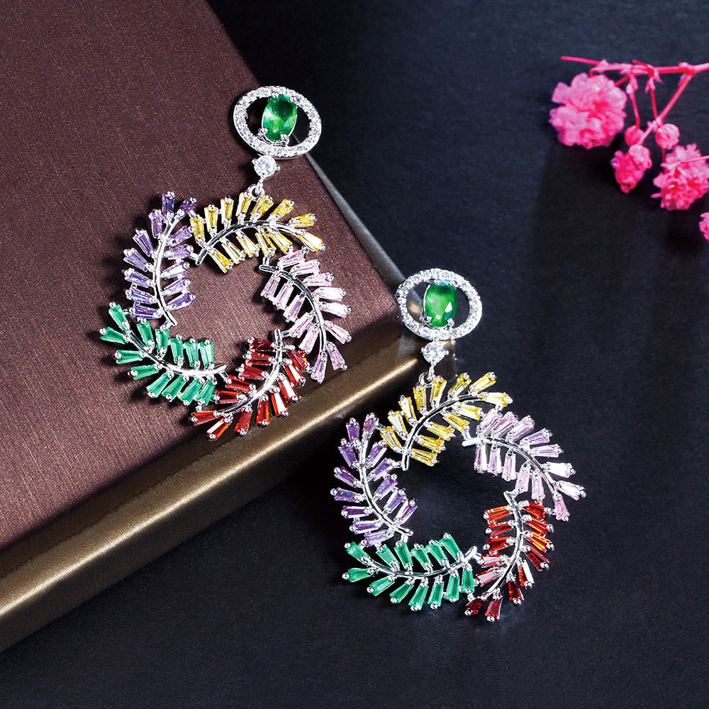 Wreath Cubic Zirconia Earrings E6747