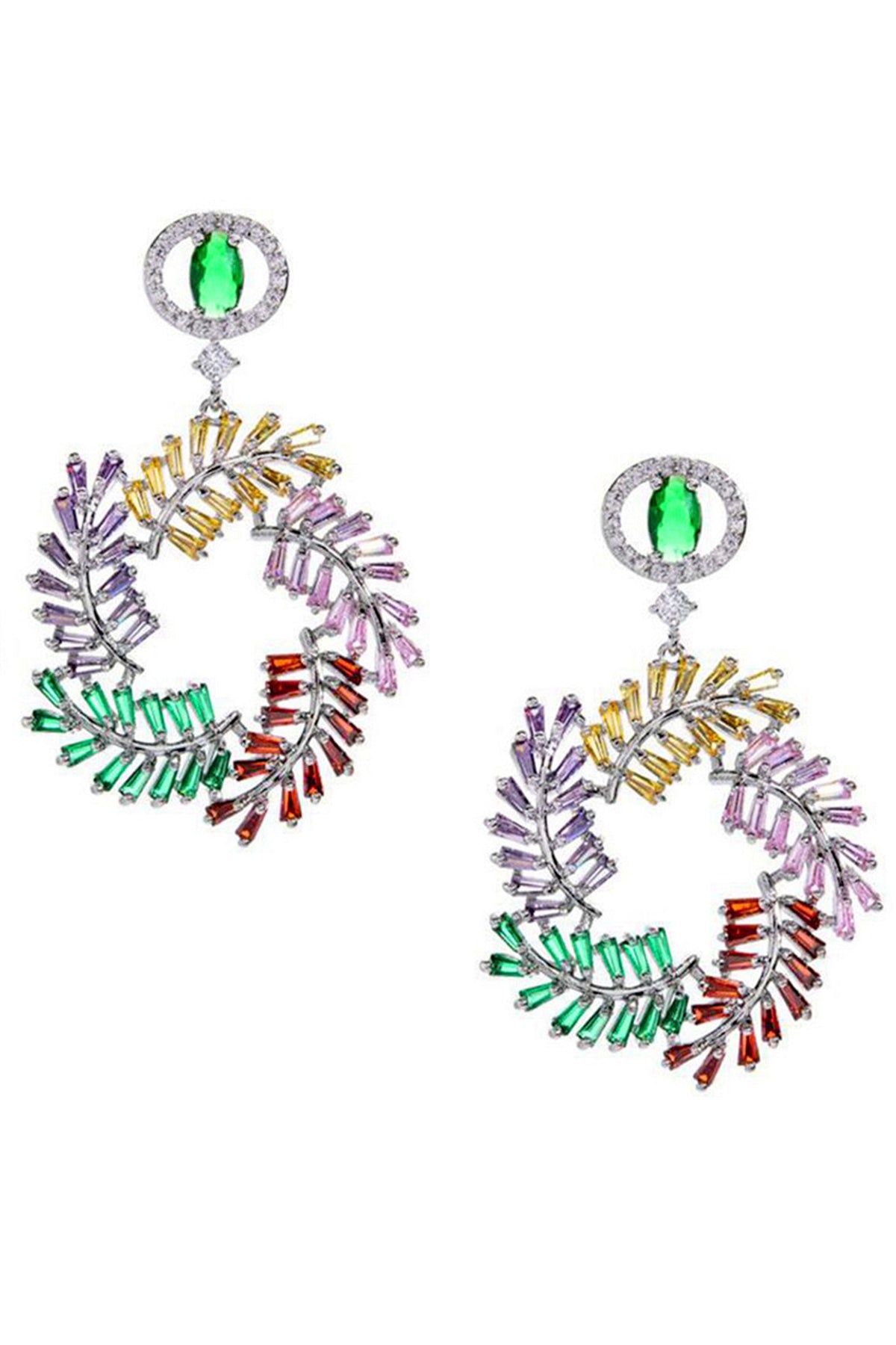 Wreath Cubic Zirconia Earrings E6747