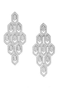 Peacock Feather Cubic Zirconia Earrings E6764