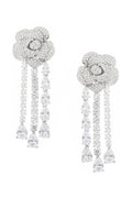 Rose Tassel Cubic Zirconia Earrings E6768