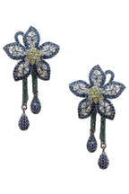 Flower Tassel Cubic Zirconia Earrings E6772