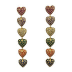 Heart Chain Cubic Zirconia Earrings E6776