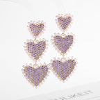 Heart Chain Cubic Zirconia Earrings E6780