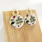 Floral Polymer Clay Earrings E6835