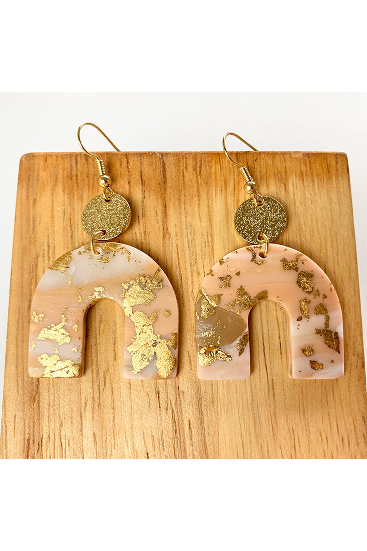 Geometry U Shaped Polymer Clay Earrings E6836