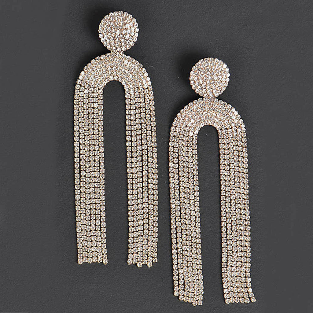 Tassel Rhinestone Earrings E6867