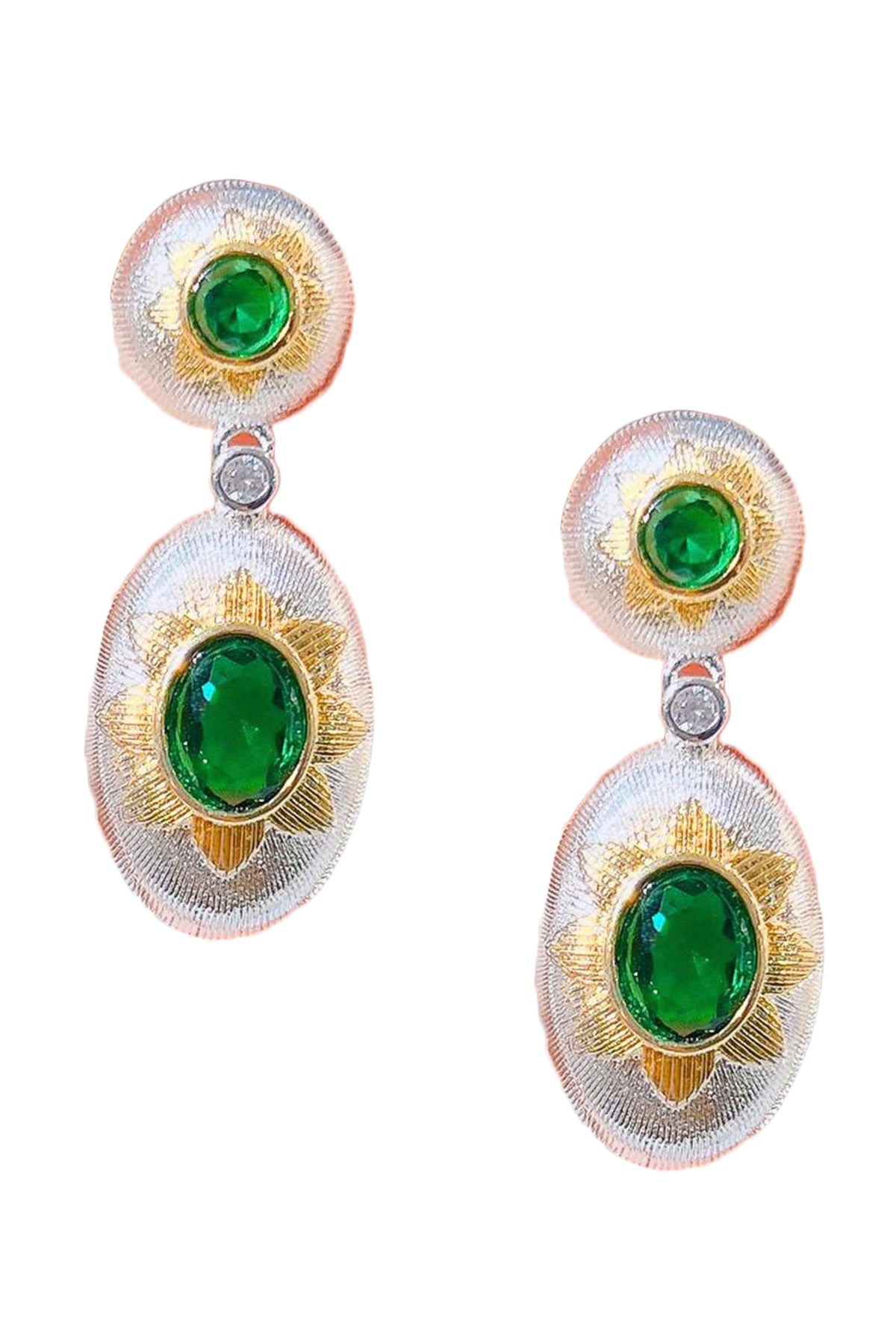Baroque Cubic Zirconia Earrings E6882