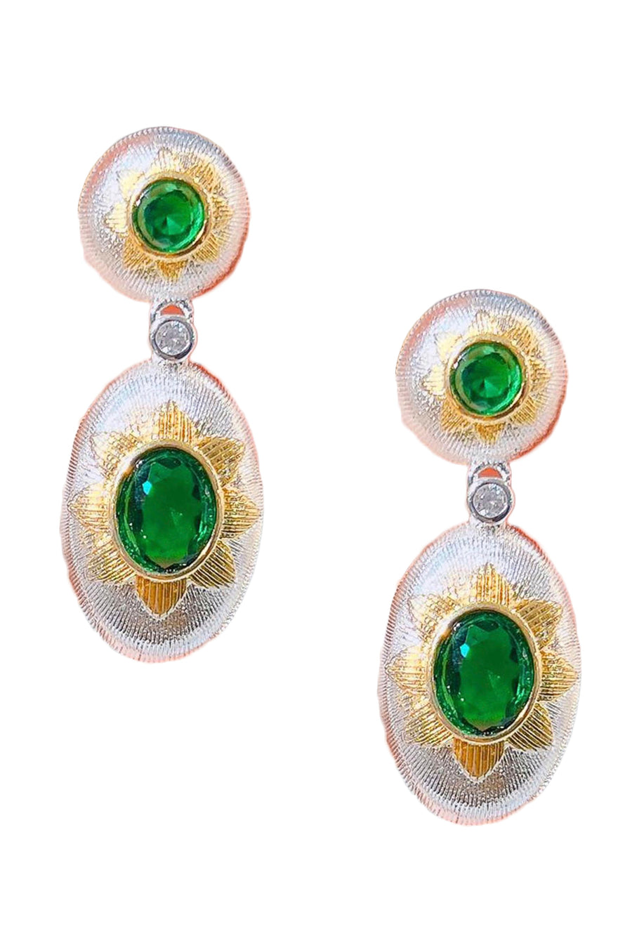 Baroque Cubic Zirconia Earrings E6882