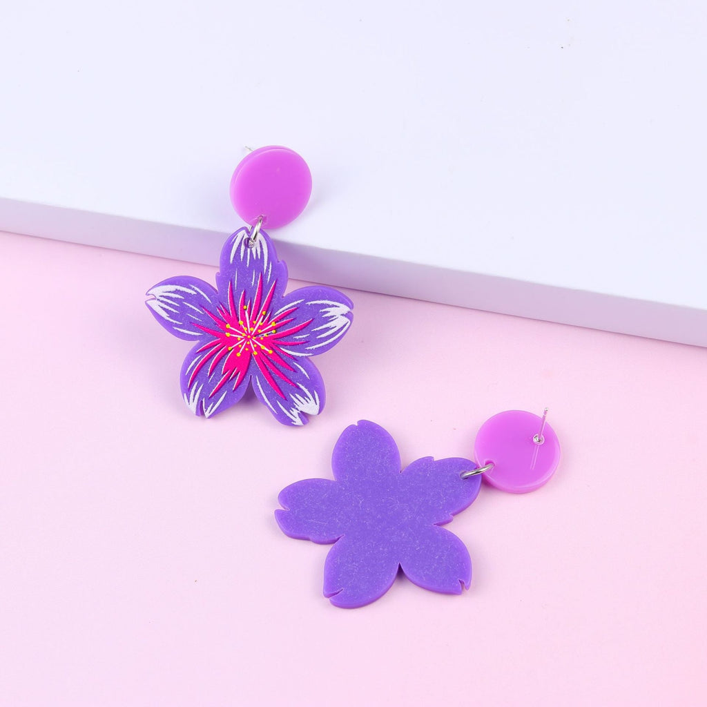 Flower Acrylic Earrings E6884
