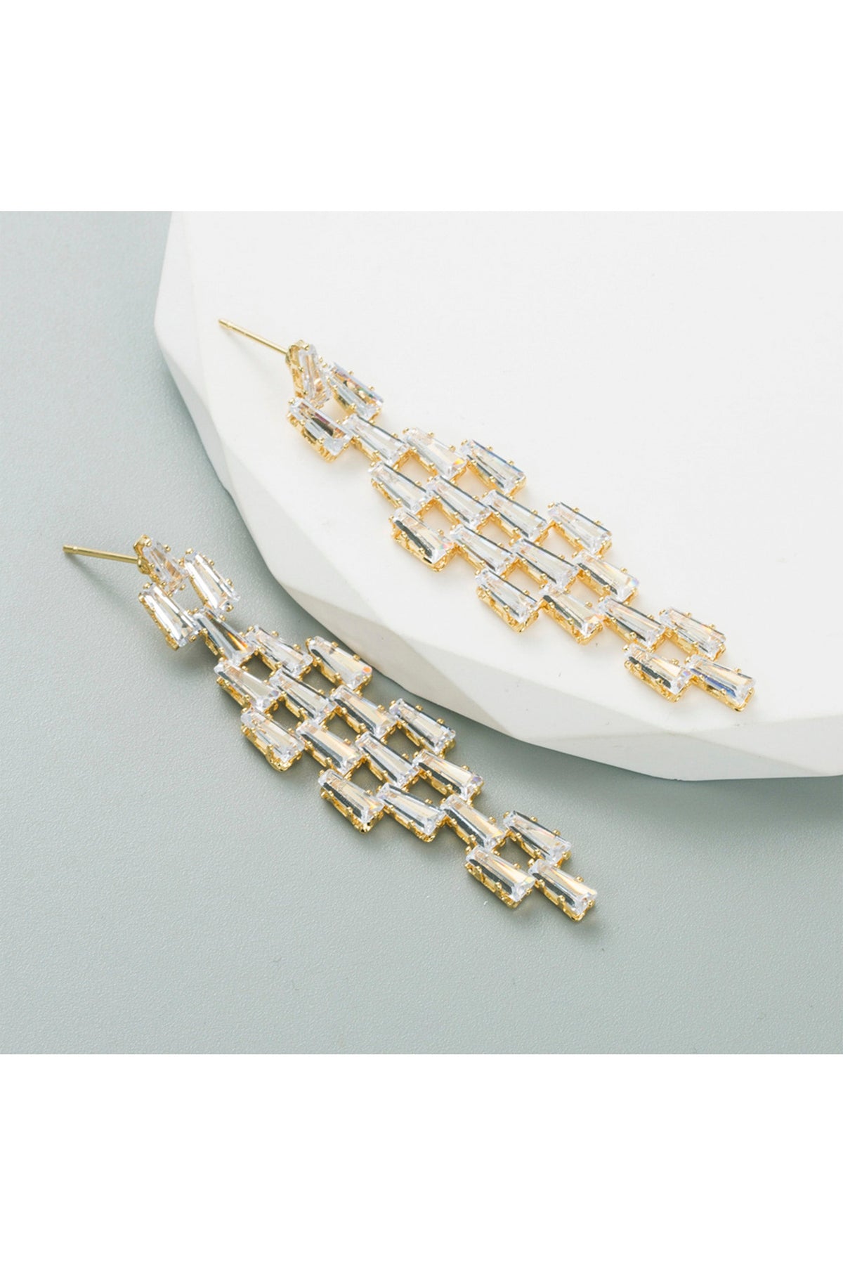 Tassel Cubic Zirconia Earrings E6918