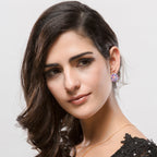 Flower Cubic Zirconia Stud Earrings E6937