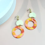 Circle Chain Polymer Clay Earrings E6966