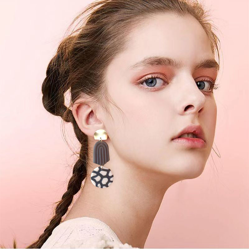 Geometry Polymer Clay Earrings E6975