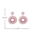Circle Cubic Zirconia Earrings E7021