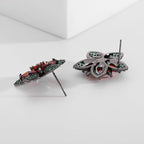 Floral Cubic Zirconia Stud Earrings E7025