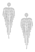 Heart Cubic Zirconia Tassel Earrings E7027