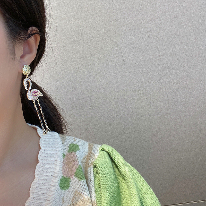Flamingo Cubic Zirconia Earrings E7218