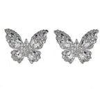 Butterfly Cubic Zirconia Stud Earrings E7234