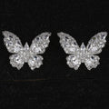 Butterfly Cubic Zirconia Stud Earrings E7234