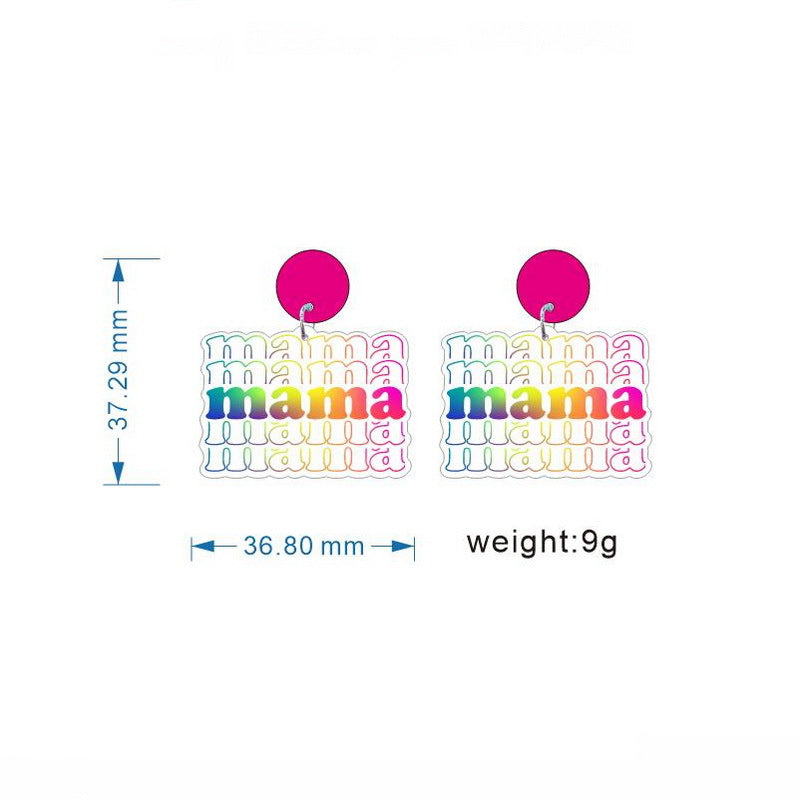MAMA Acrylic Earrings E7240