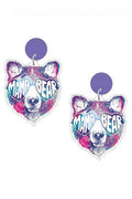 Bear MAMA Acrylic Earrings E7241