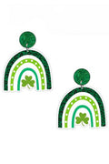 Clover Rainbow Acrylic Earrings E7256