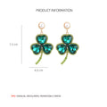 Clover Rhinestone Earrings E7268