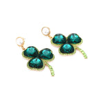 Clover Rhinestone Earrings E7268