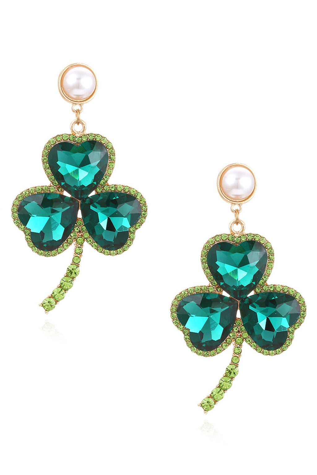 Clover Rhinestone Earrings E7268