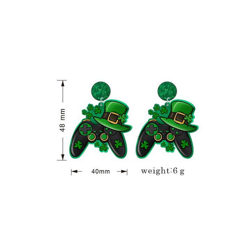 San Patrick GamePad Acrylic Earrings E7279