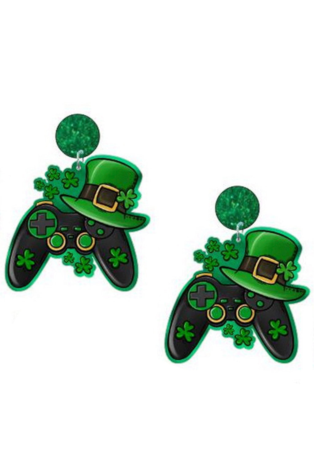 San Patrick GamePad Acrylic Earrings E7279