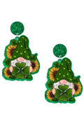 San Patrick Sunflower Man Acrylic Earrings E7280