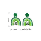 Rainbow Clover Acrylic Earrings E7281
