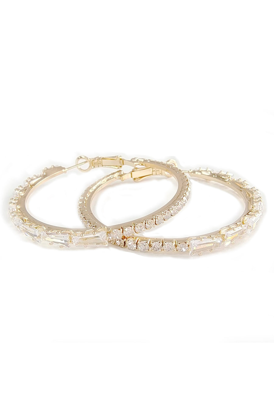 Cubic Zirconia Hoop Earrings E7310