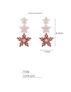Three-layer Star Cubic Zirconia Earrings E7337