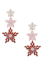 Three-layer Star Cubic Zirconia Earrings E7337