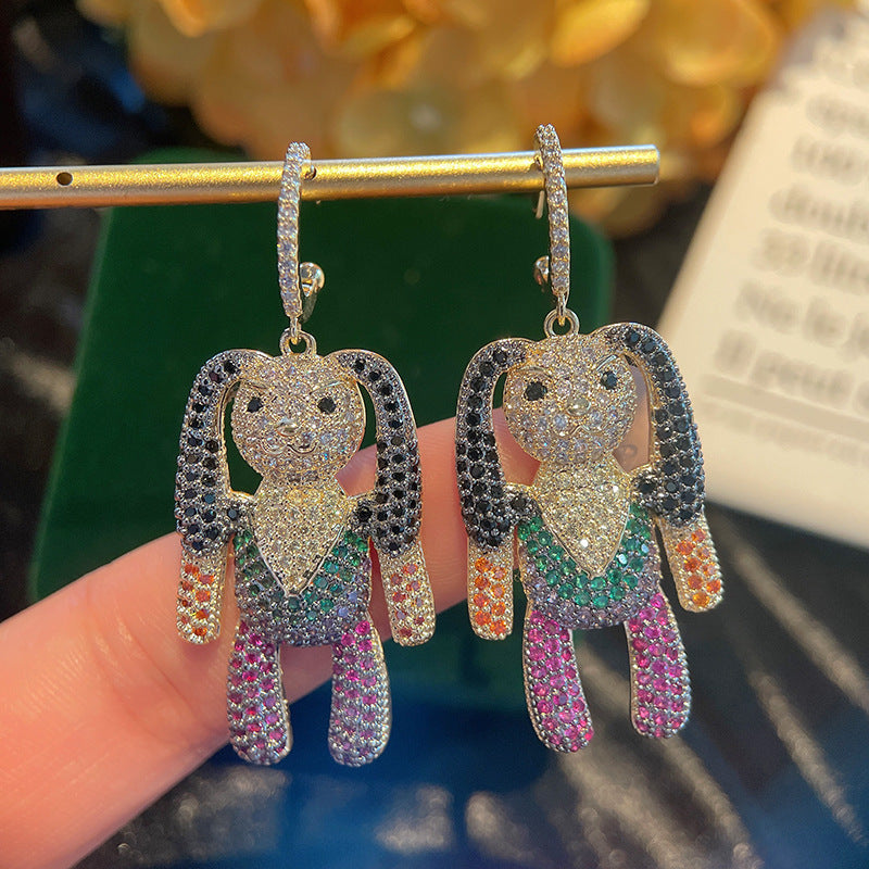 Bunny Cubic Zirconia Earrings E7362