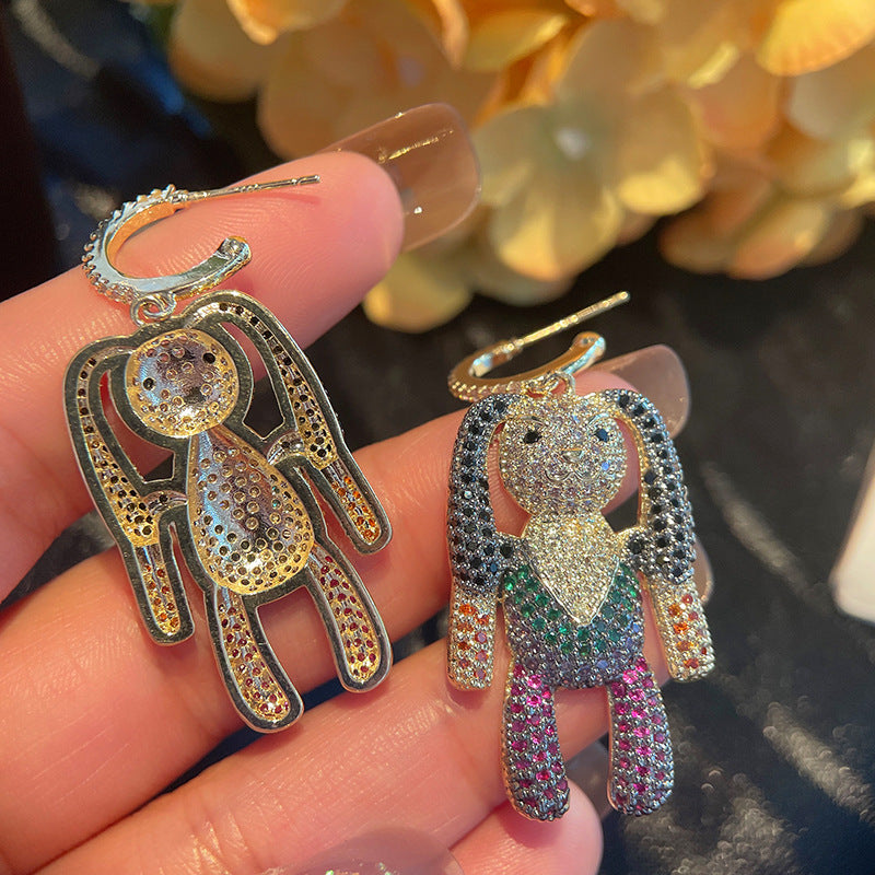 Bunny Cubic Zirconia Earrings E7362