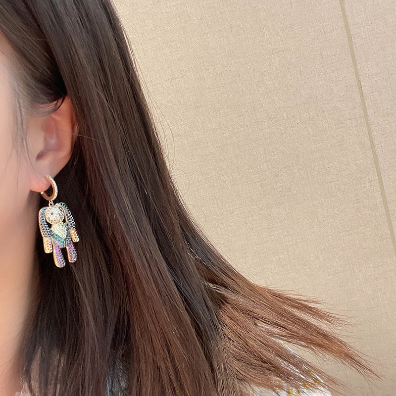 Bunny Cubic Zirconia Earrings E7362