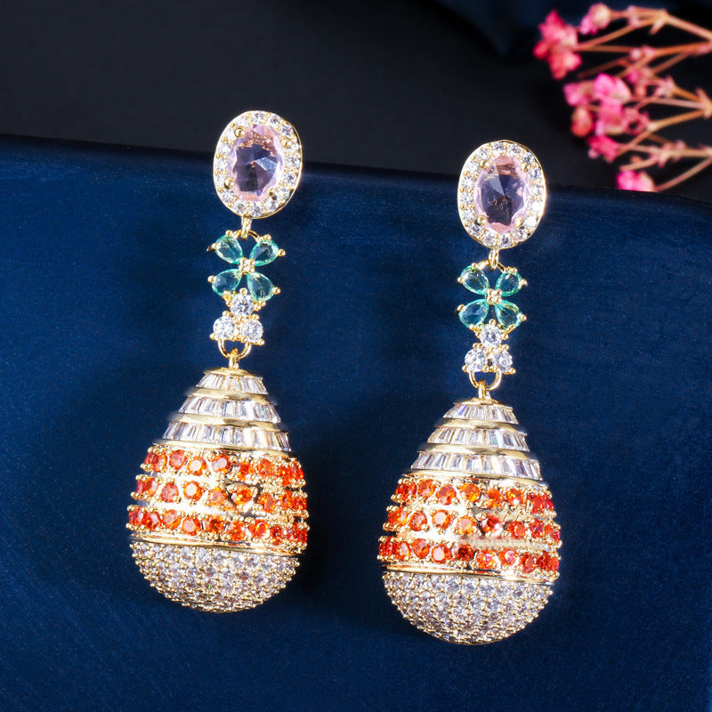 Teardrop Cubic Zirconia Earrings E7471