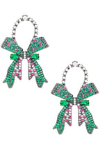 Bow Cubic Zirconia Chain Earrings E7475