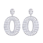 Oval Cubic Zirconia Earrings E7506