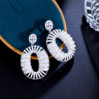 Oval Cubic Zirconia Earrings E7506