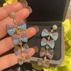 ButterflyTassel Cubic Zirconia Earrings E7522