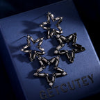 Doublelayer Star Cubic Zirconia Earrings E7531